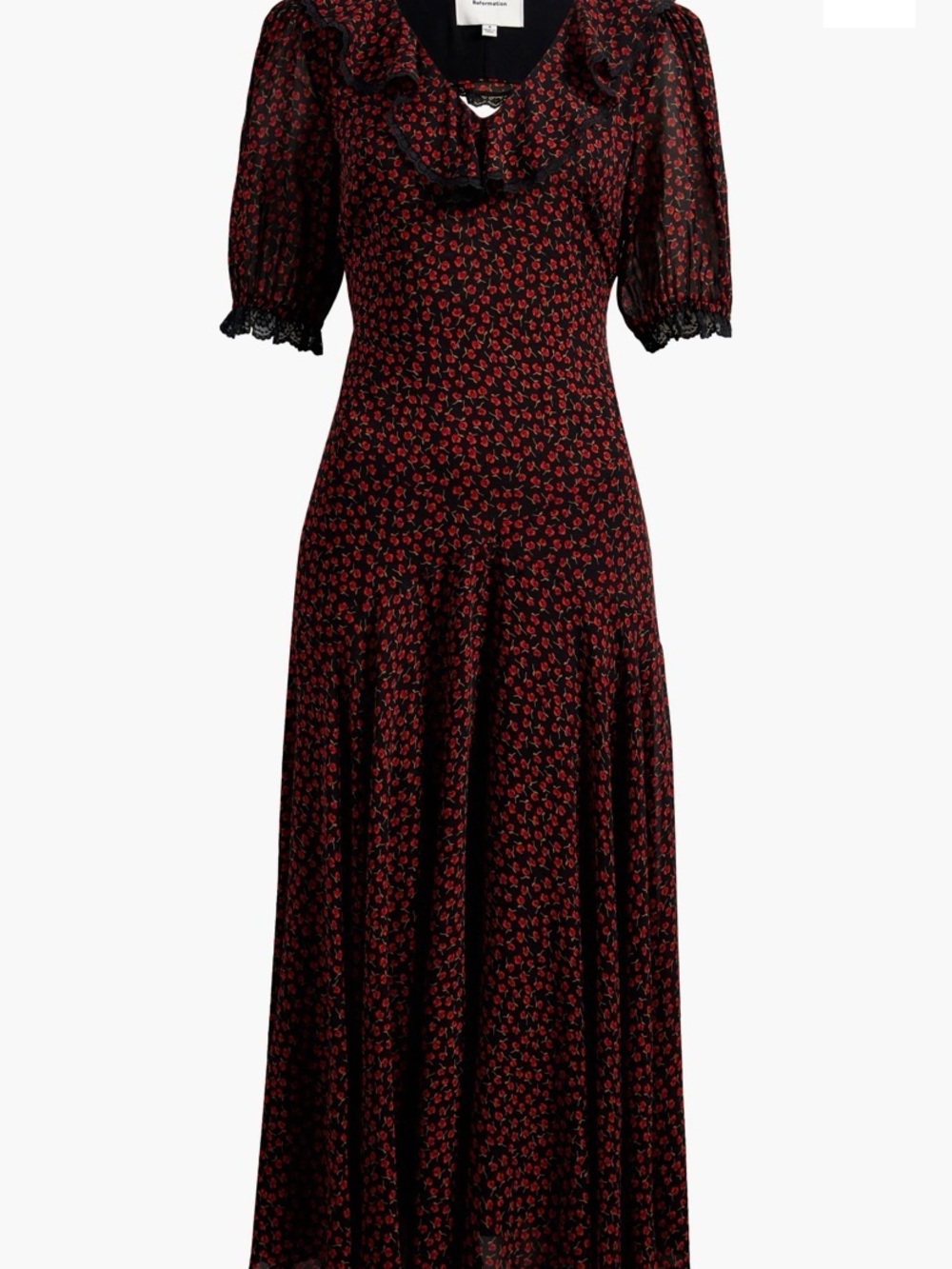 Reformation Evra Lace Trim Maxi Dress